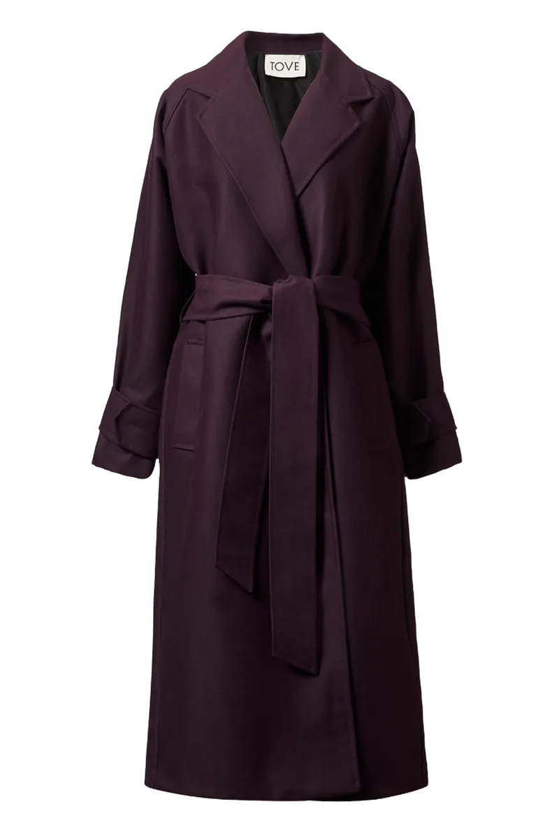 Zuri Trench Coat Plum
