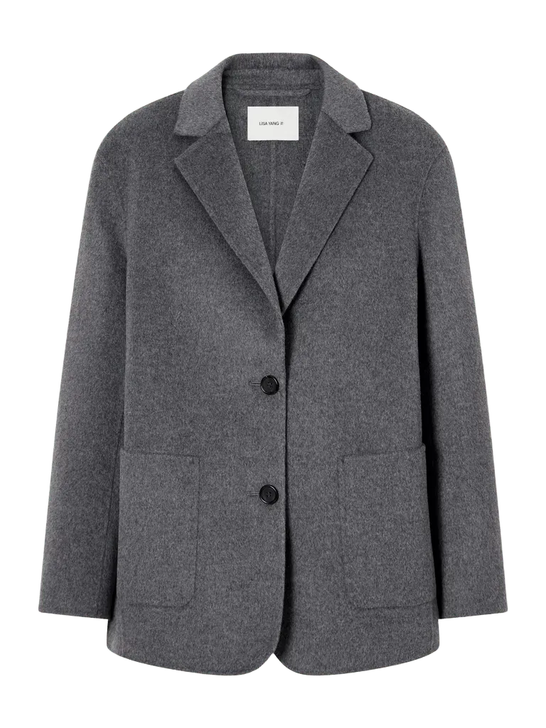 Double-faced wool and cashmere-blend blazer