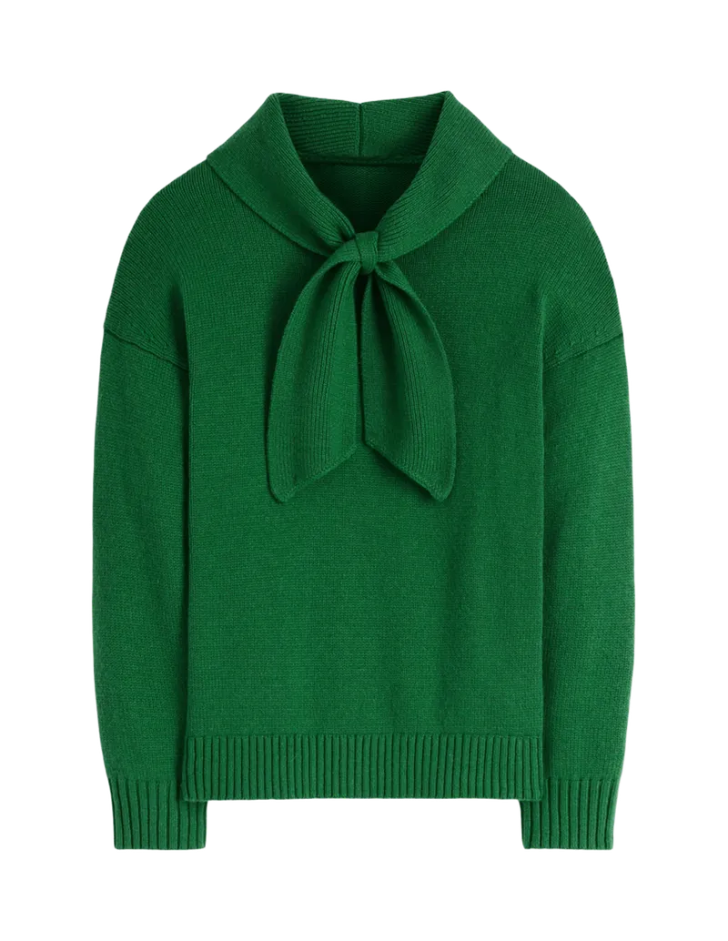 Lydia Tie Neck Knitted Sweater