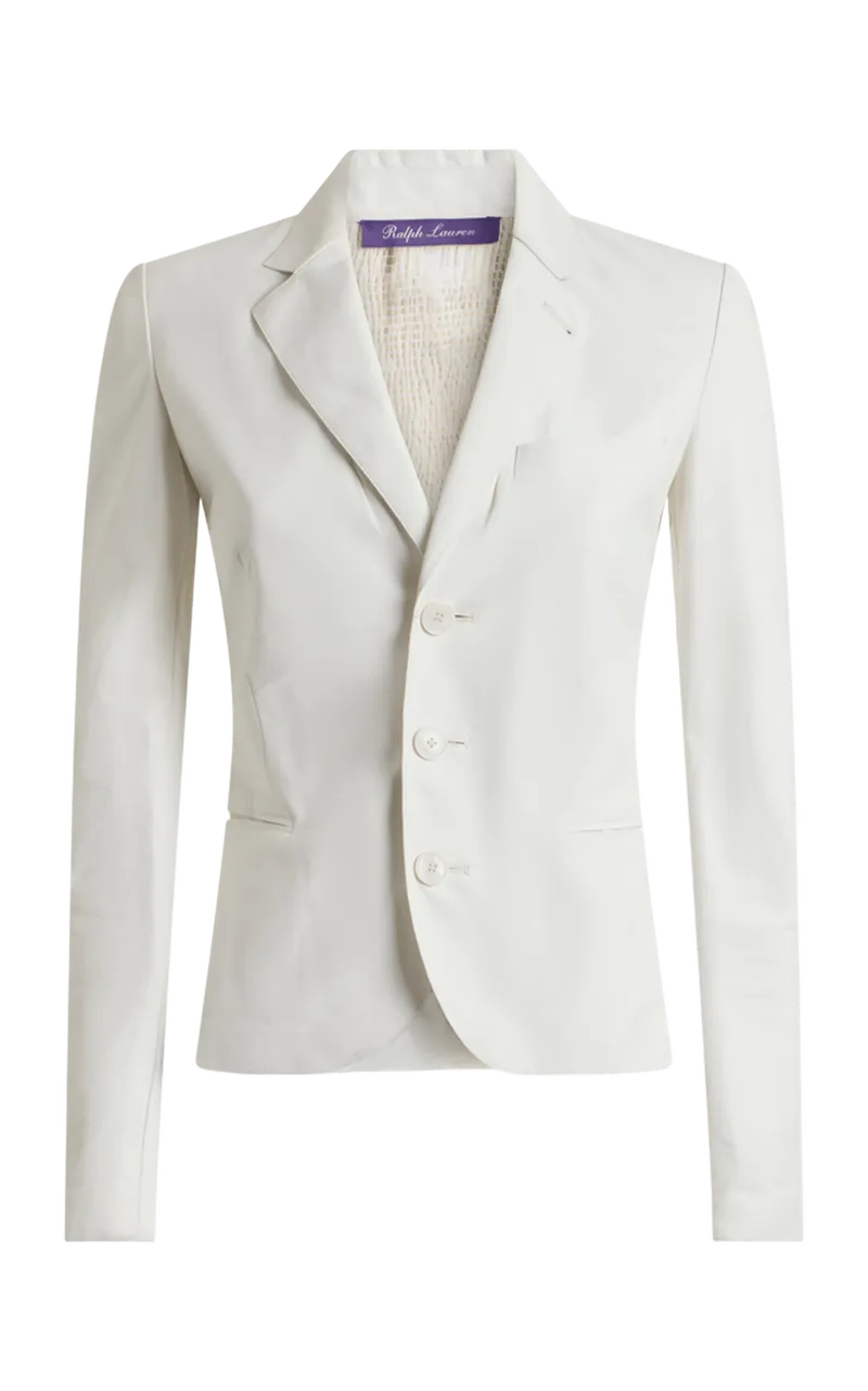 Mita Tailored Leather Blazer