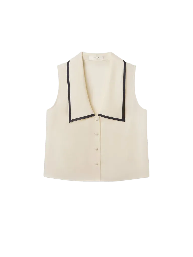 The Cabana Top -- Cream Multi