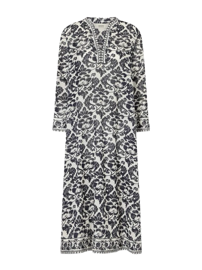 Giada printed cotton midi dress