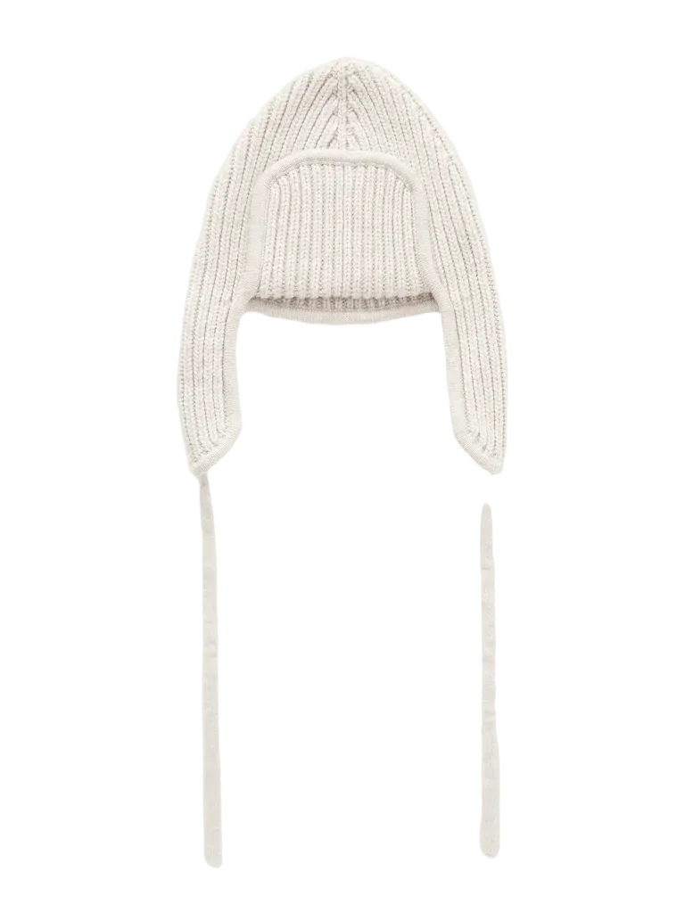 Dewar ribbed cashmere hat - cream - One Size