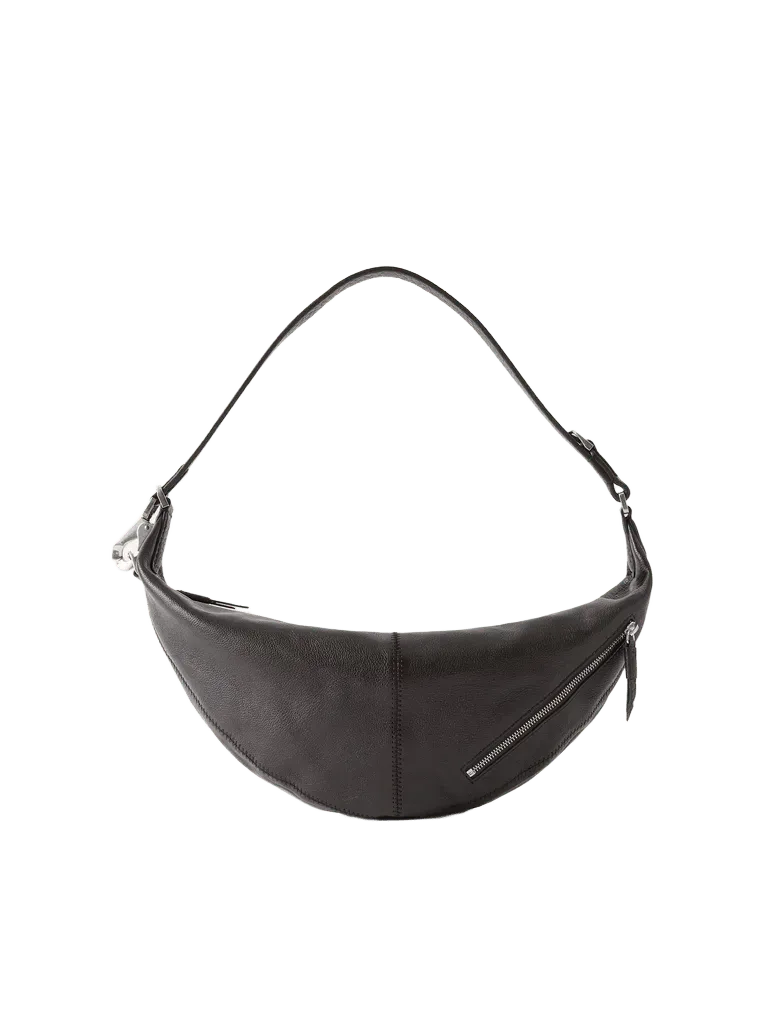 Quiver Clip mini paneled full-grain leather shoulder bag