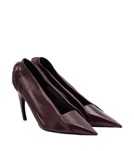 Eve draped leather pumps