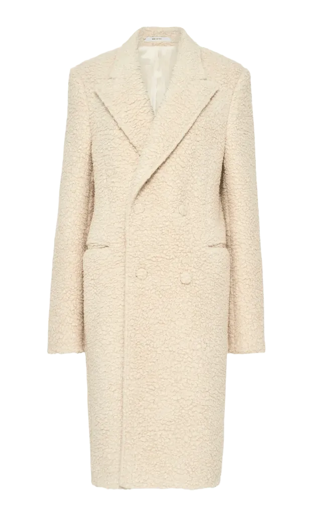 Mcaffrey Coat in Ivory Cashmere Silk