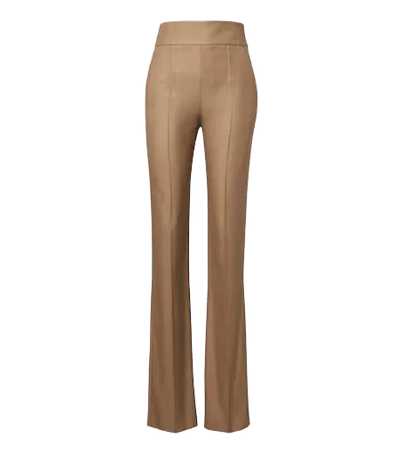 Silk and wool straight pants