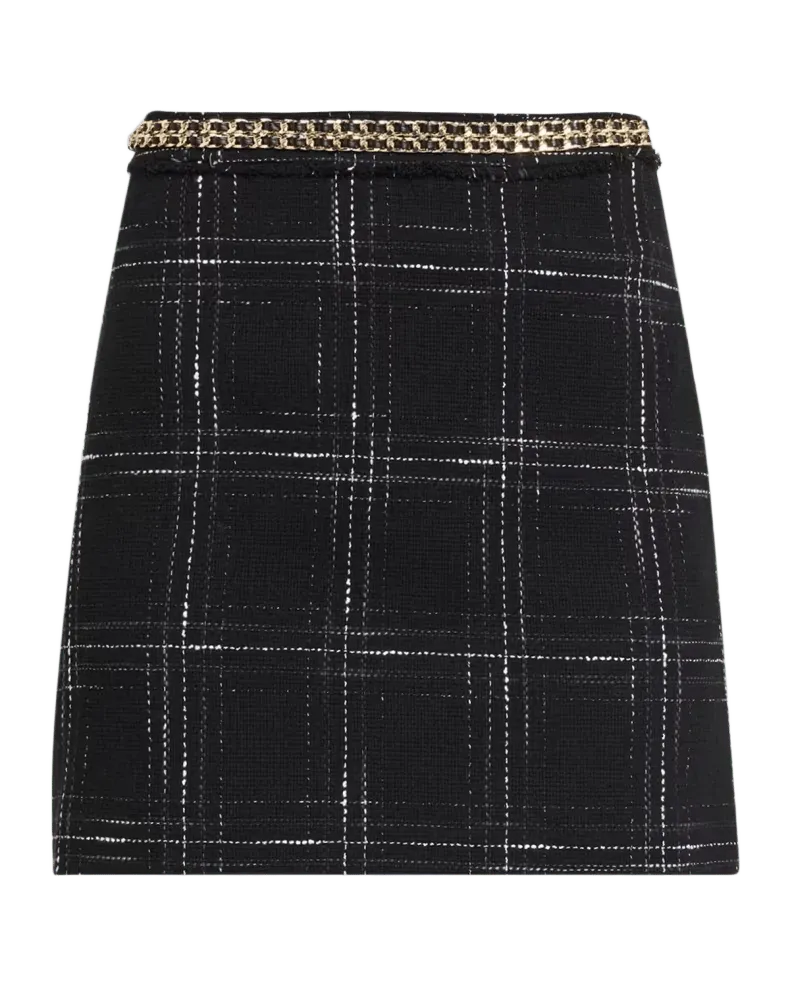 Stella Windowpane Tweed Mini Skirt