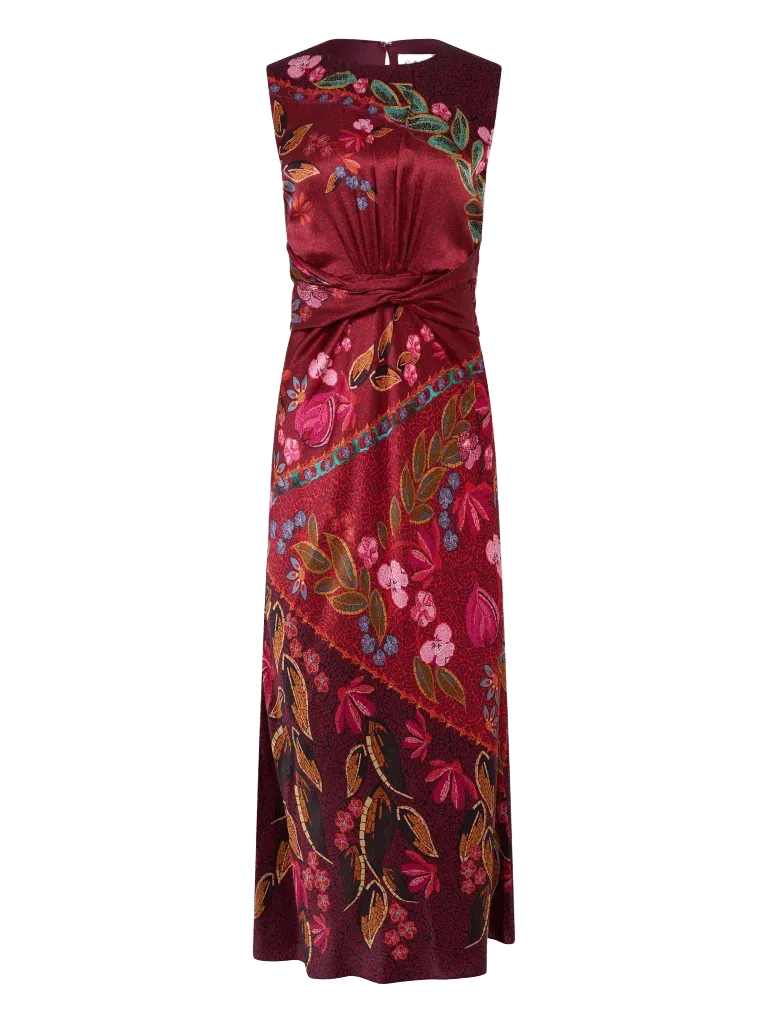 Gwen Dress in Garnet Terrazzo