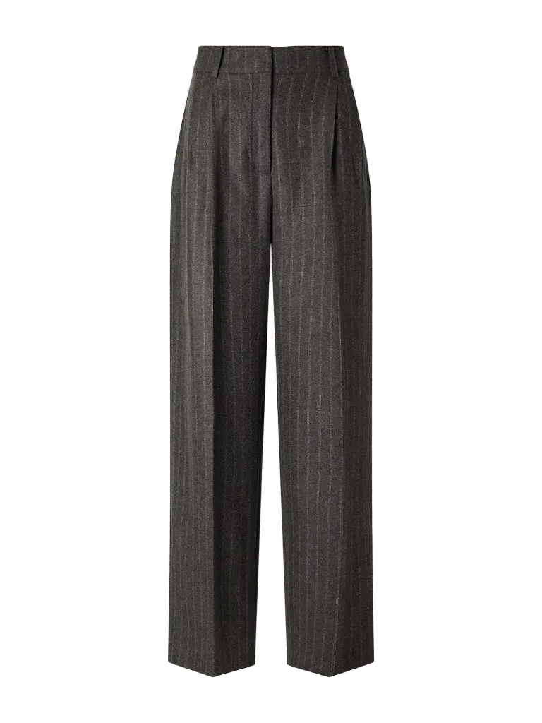 Harry pinstriped recycled wool-twill straight-leg pants