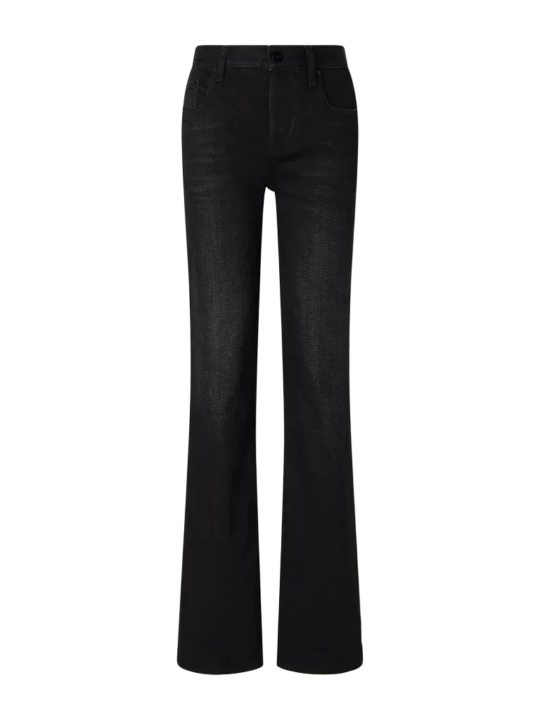 Mid-rise flared jeans