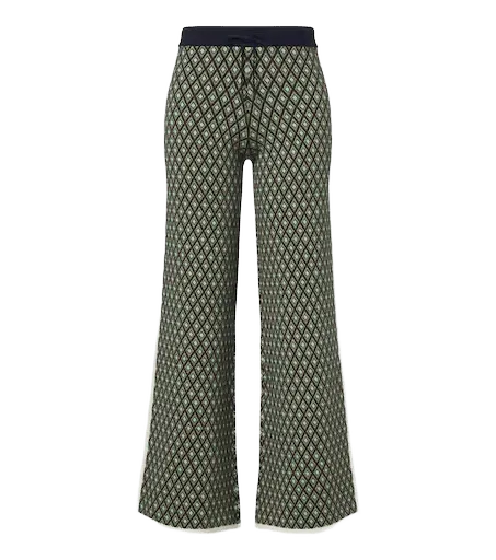 Viva Juniper cotton-blend wide-leg pants