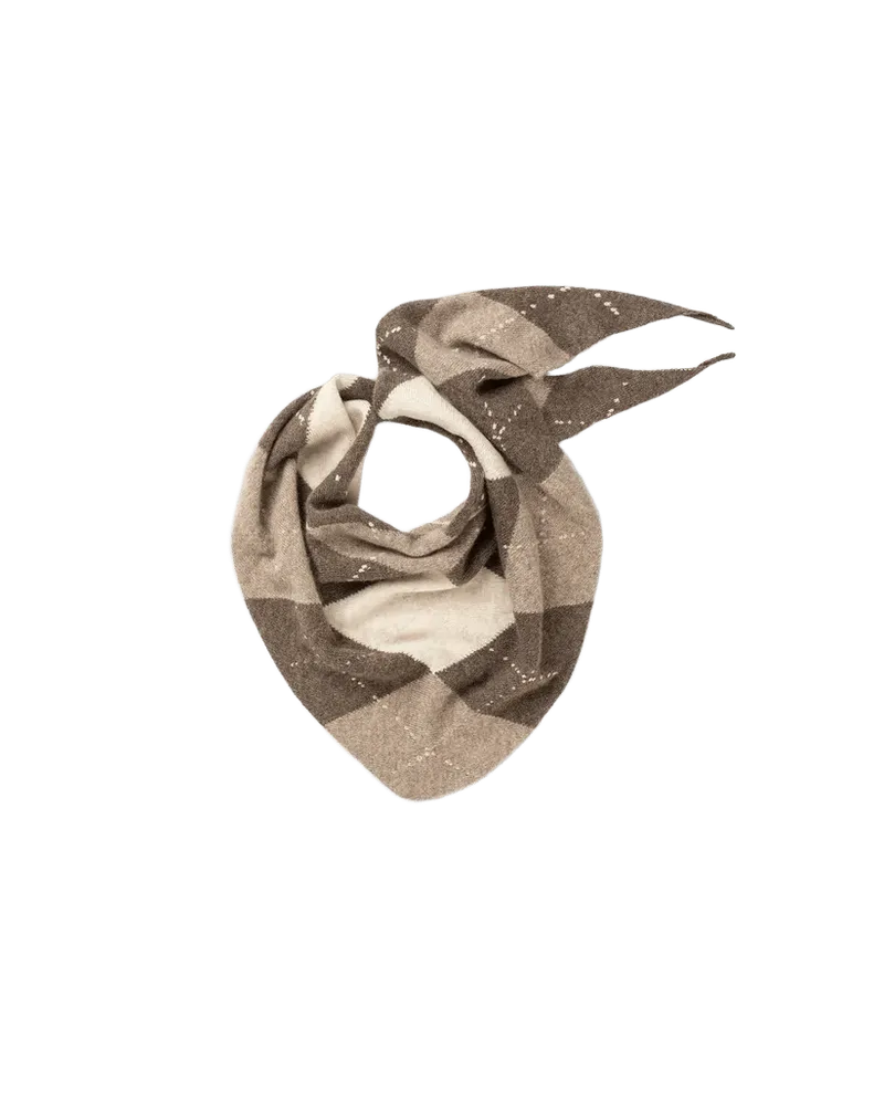 Clan Brown Argyle Cashmere Bandana