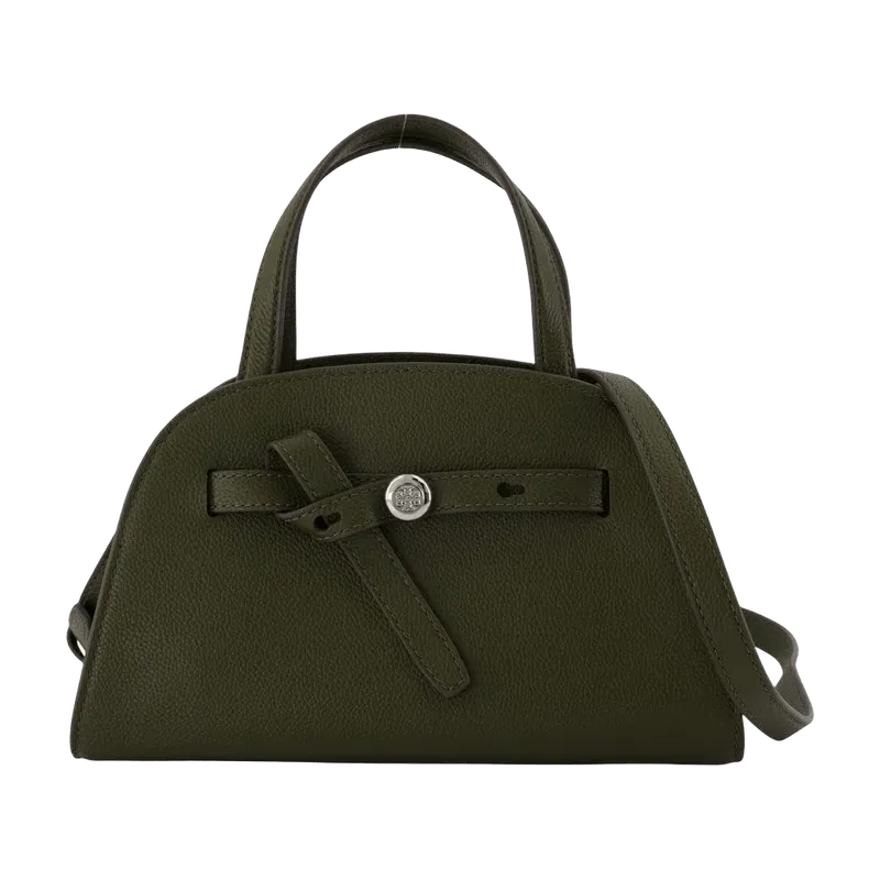 Tory Burch Romy Small Bauletto Top Handle Bag — Green