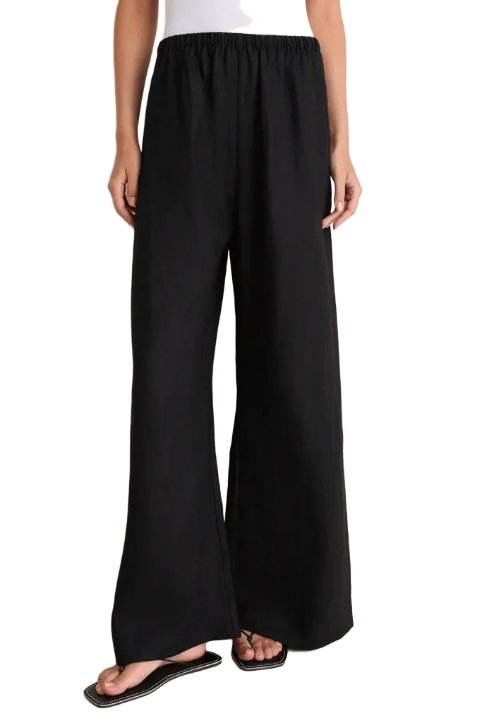 Black Linen Anya Pants