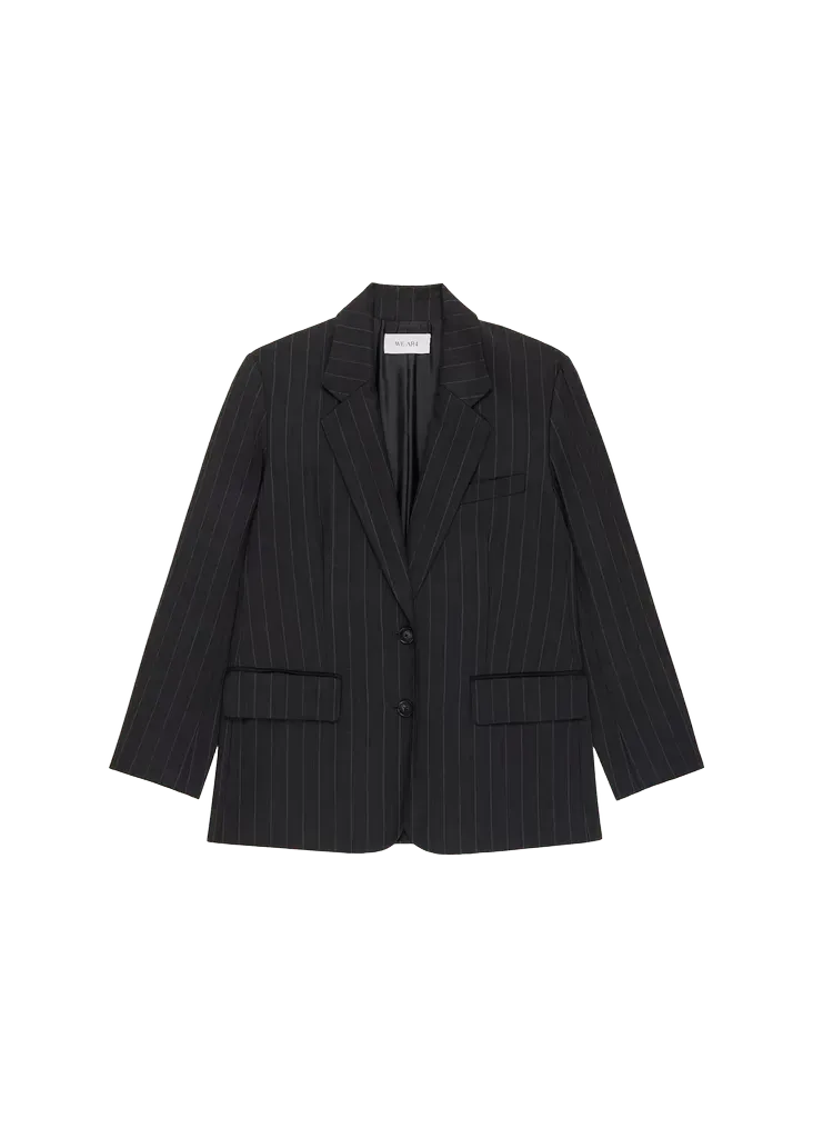 WE-AR4 The Diana Pinstriped The Diana Pinstriped Single-Breasted Blazer