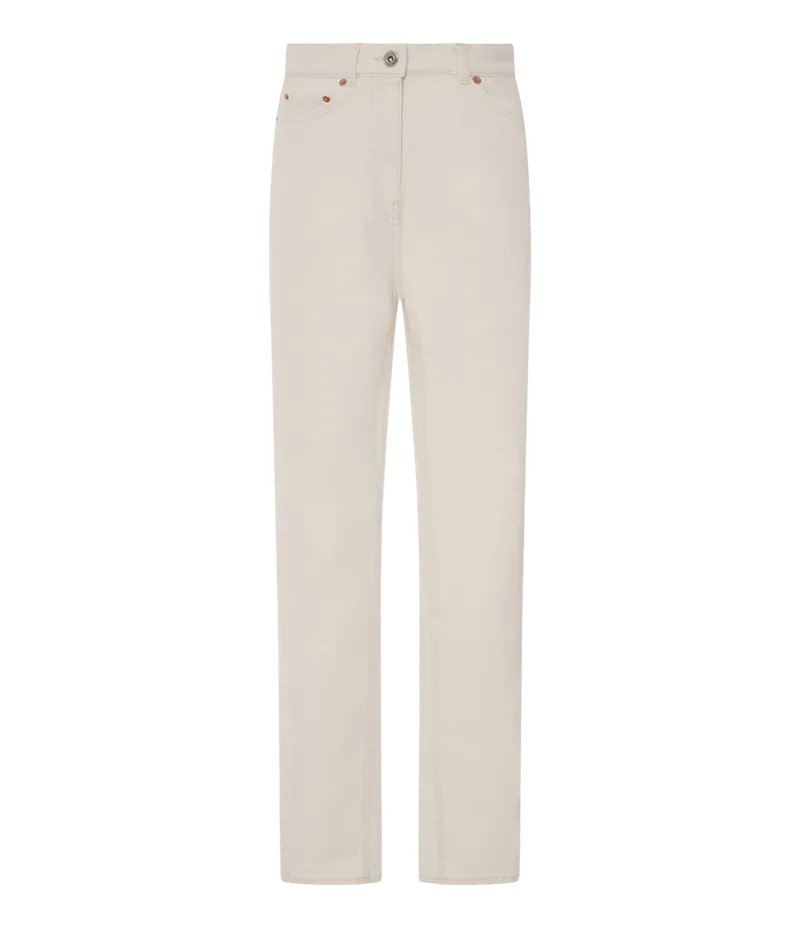 Slim Denim Pant | Ecru