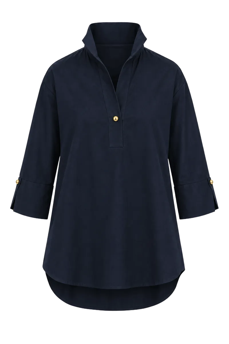 Navy Willow Blouse