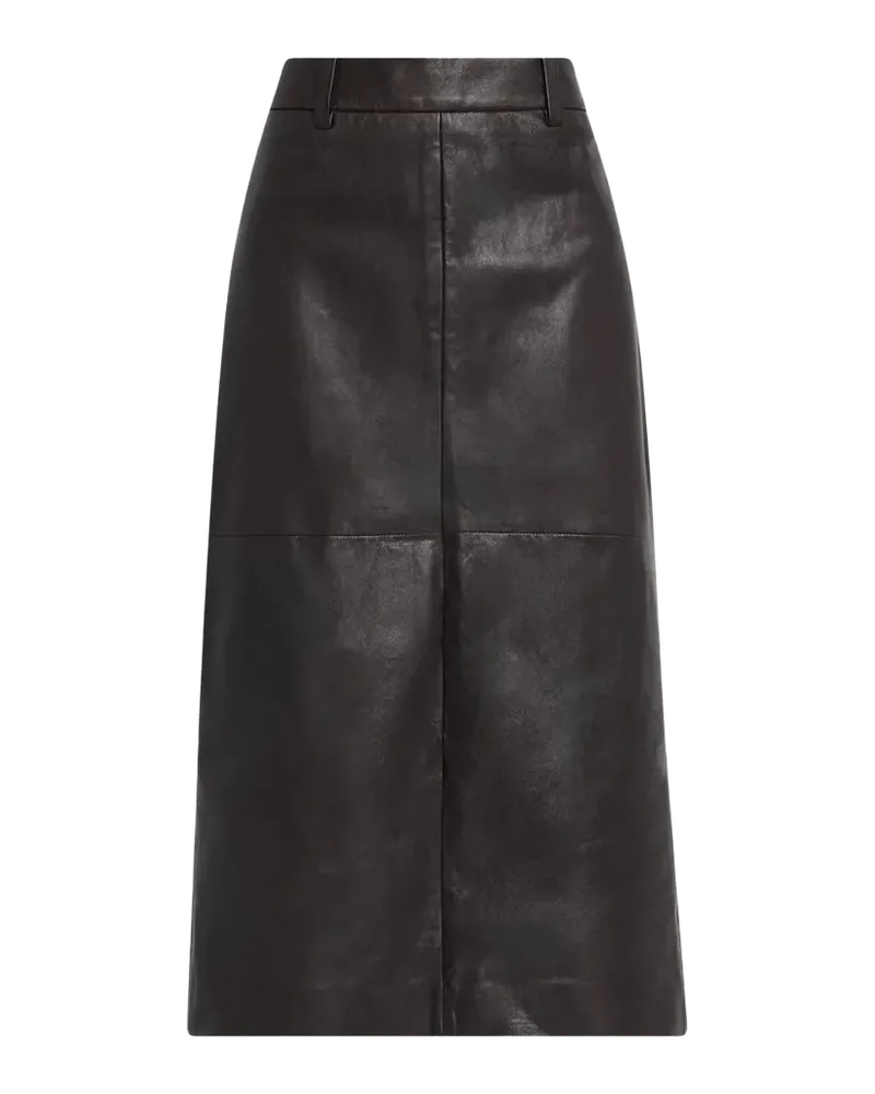 Leather Midi Pencil Skirt
