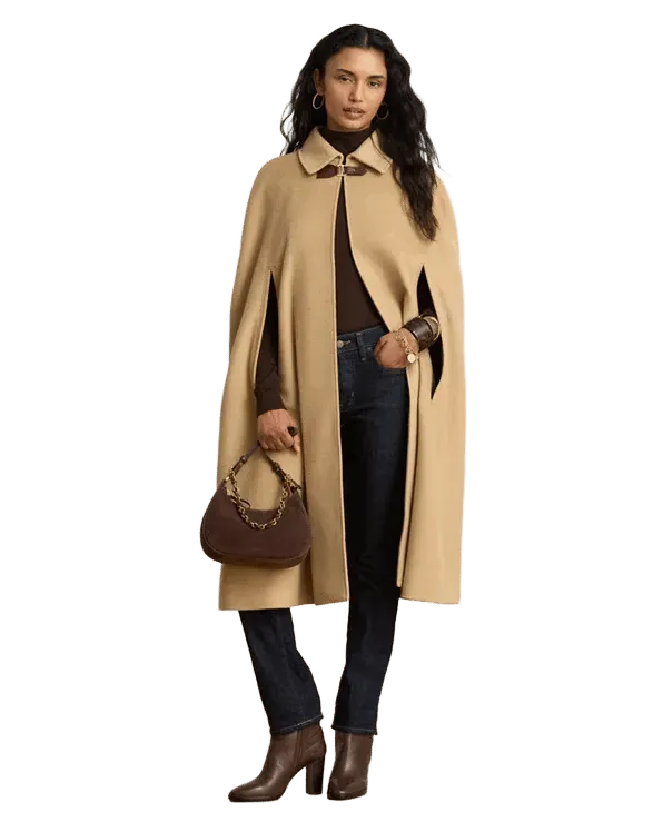 Wool-Blend Cape
