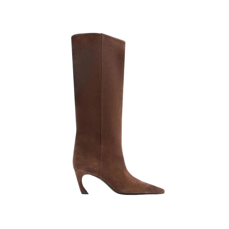 Lexi Mid Suede Boot in Root Brown