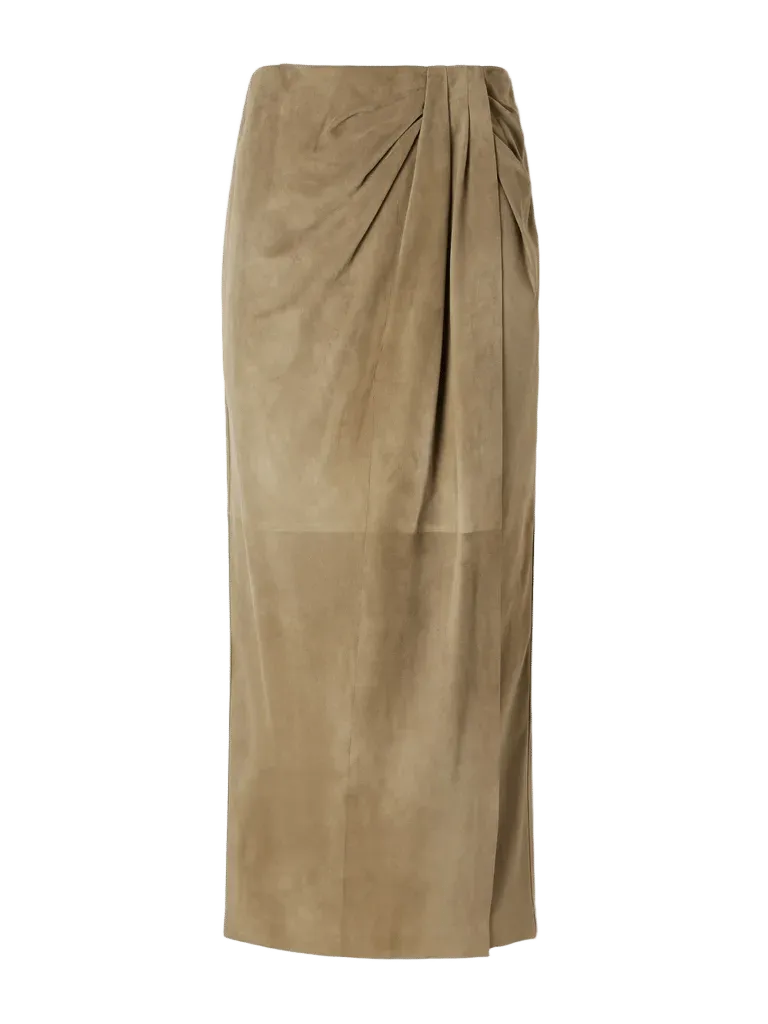 Teegan suede midi skirt