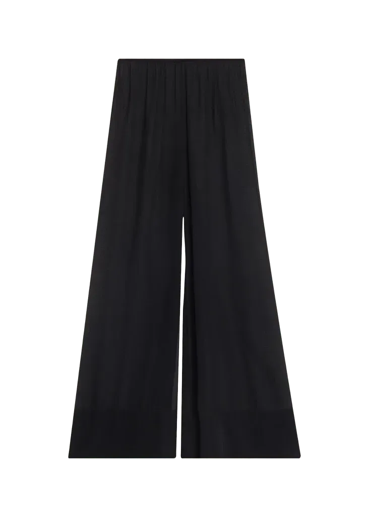 All Three Poppy Chiffon Wide-Leg Pants