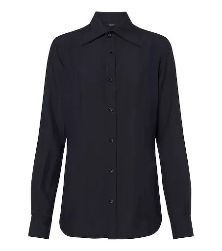 Silk poplin shirt