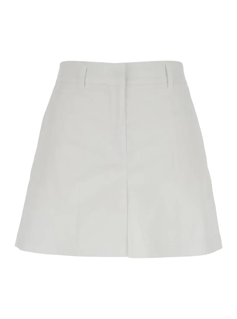 Leplain Cotton-Blend Wide-Leg Shorts — White