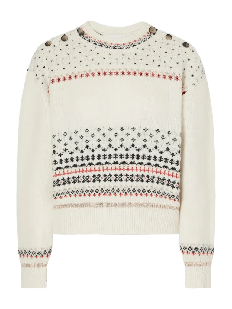 Zury Fair Isle rib-trimmed knitted sweater