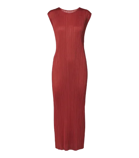 Monthly Colors: September pleated midi dress
