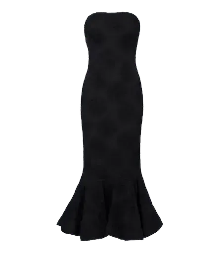 Embroidered floral mesh bustier dress