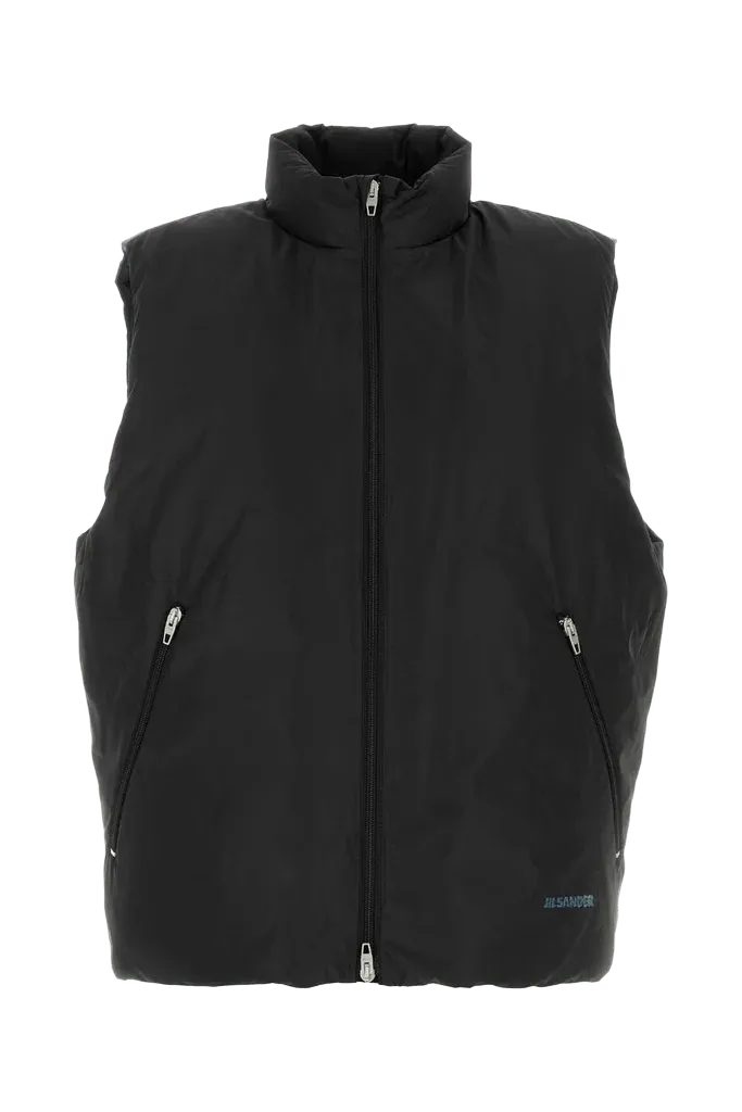 Jil Sander Down-Filled Puffer Vest — Black