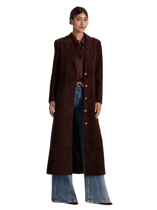 IRVIN SUEDE SLIM MAXI BLAZER