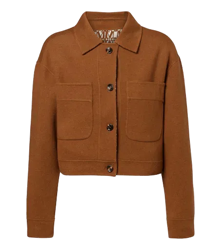 Reversible wool and cashmere jacket