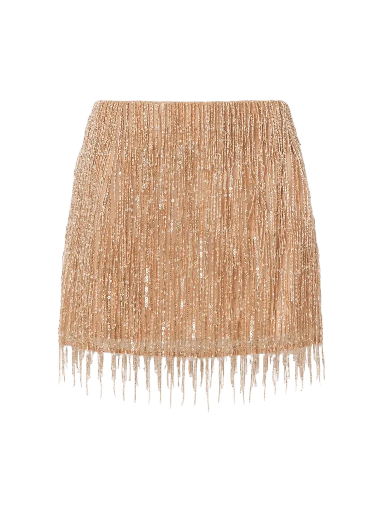 Glisten embellished mini skirt
