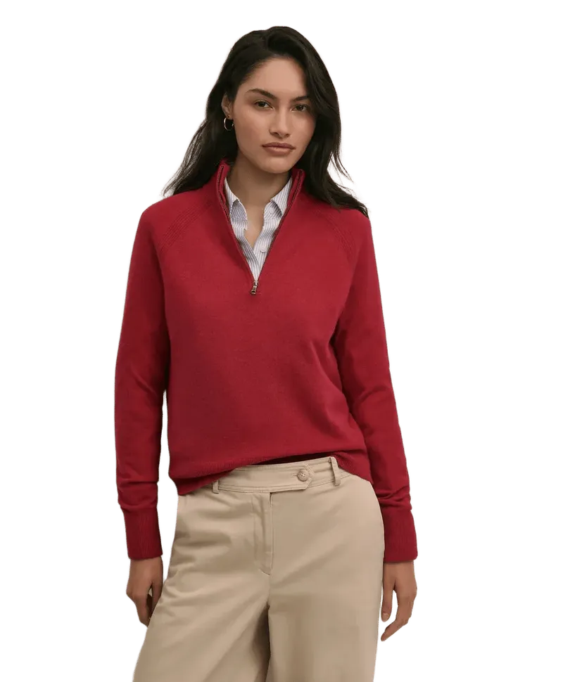 Cashmere Quarter-Zip Sweater