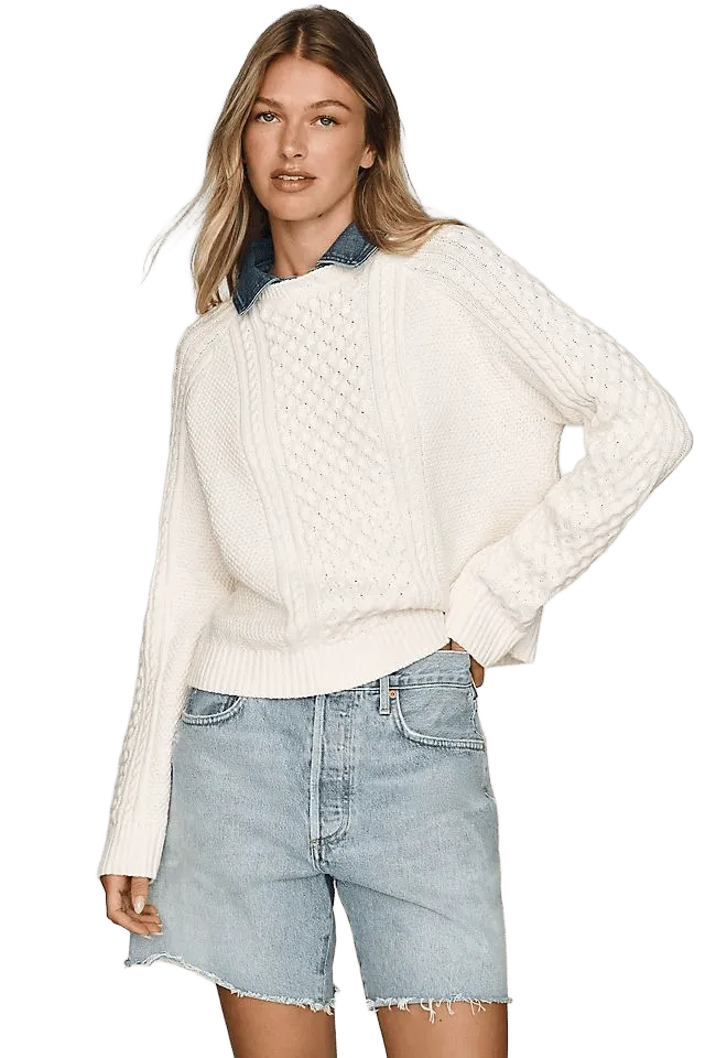 Central Park West Twofer Collared Sweater
