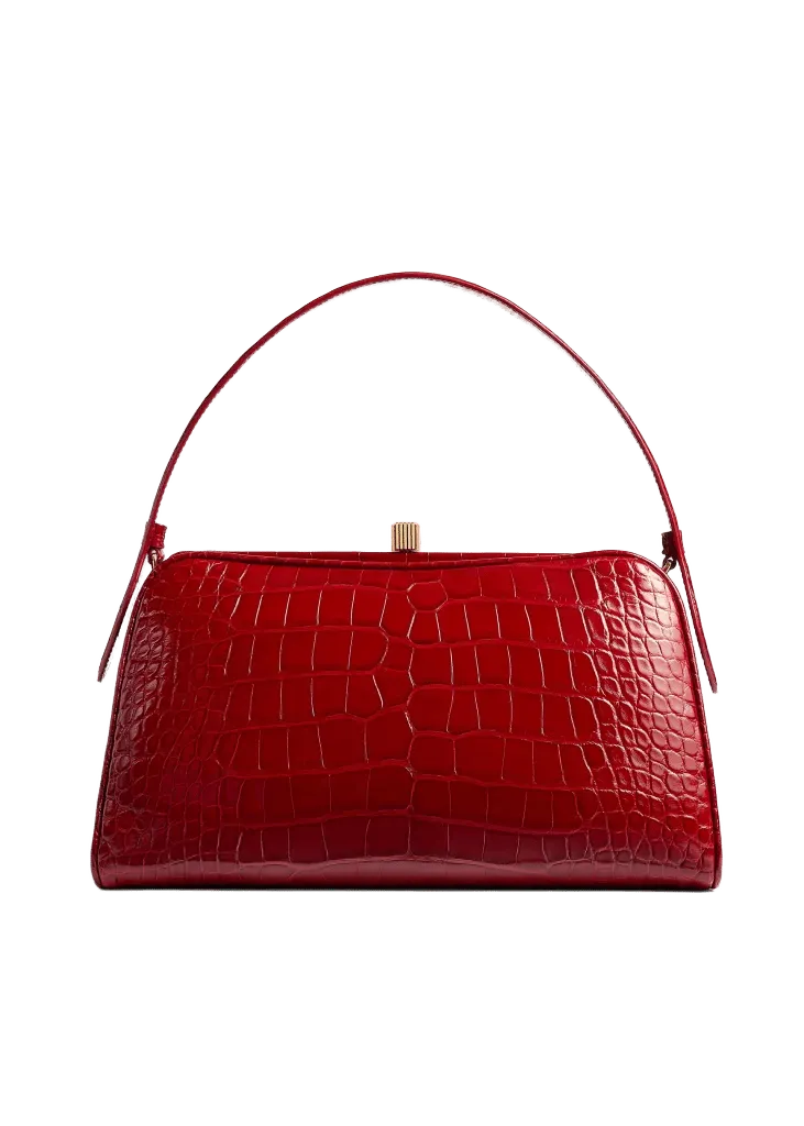 Cate Bag in Ruby Alligator