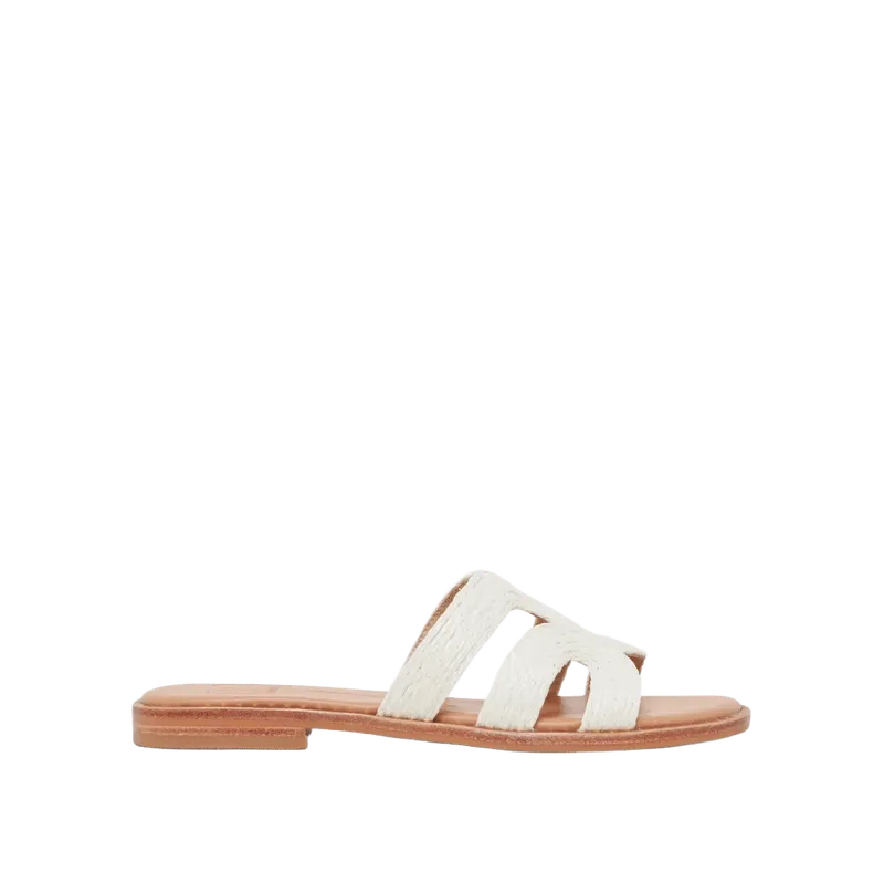 EMON SANDALS WHITE RAFFIA