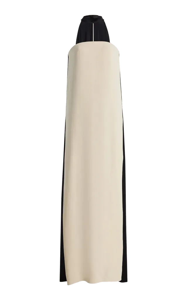 Two-Tone Silk-Cady Gown