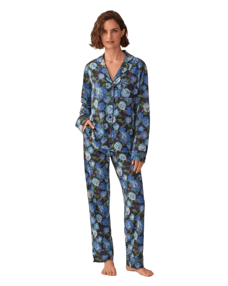 Petite Plume x Hedges Women's Pima Pajama Set in Hydrandea