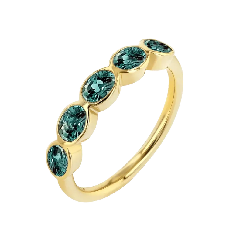 Alexandrite Oval Bezel Ring