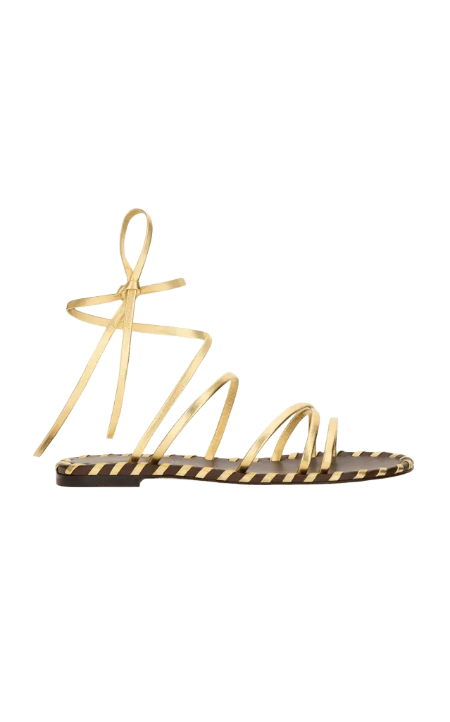 Gianvito Rossi Zaira 05 Metallic Leather Sandals