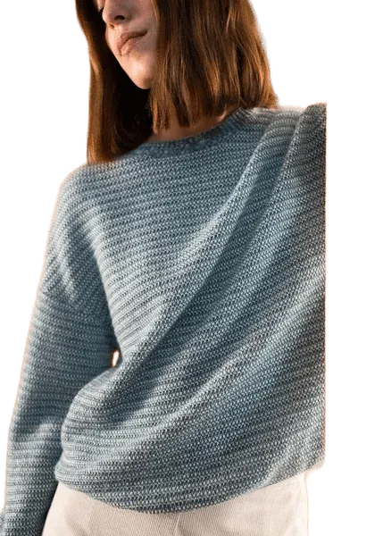 ASCAIN Puff-Sleeve Mohair Sweater