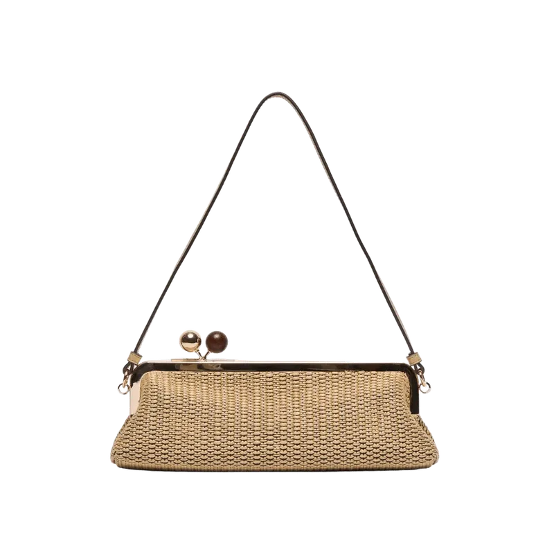 Ambriaa Shoulder Bag Natural Raffia