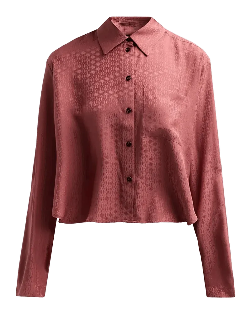Say My Name Cropped Silk Lounge Shirt