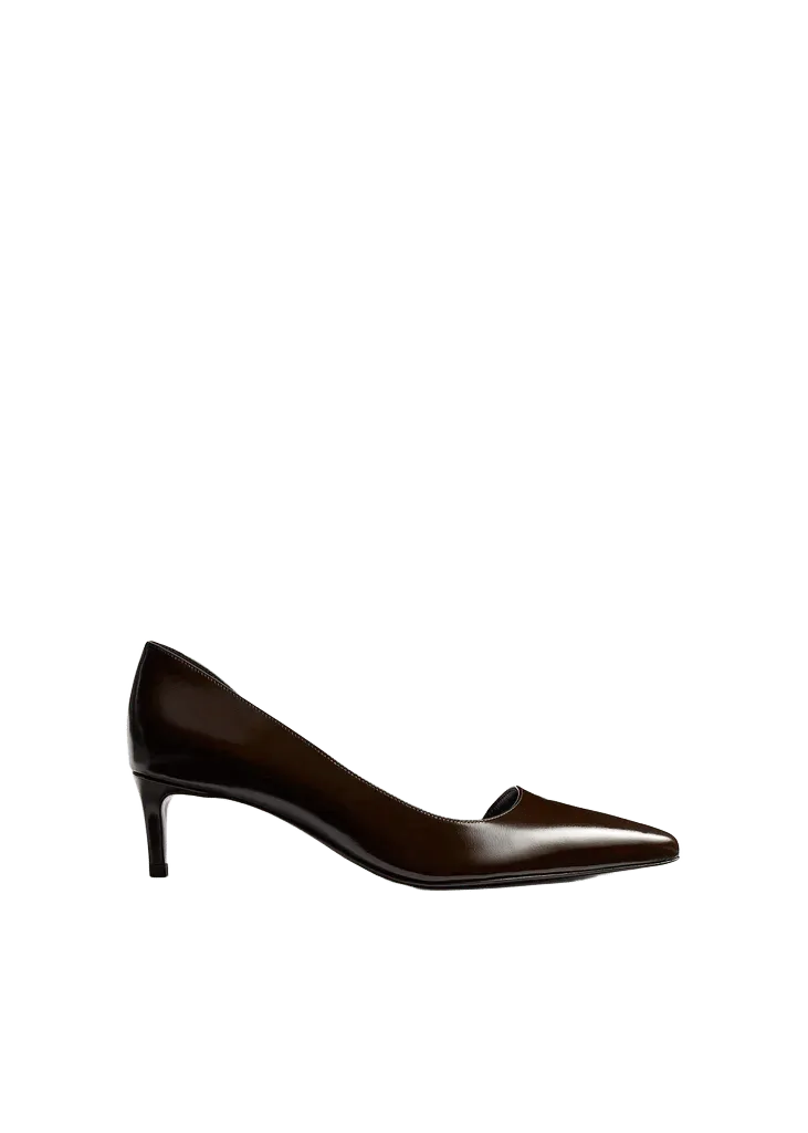 Jett D'Orsay Low Pump in Cacao Glazed Leather