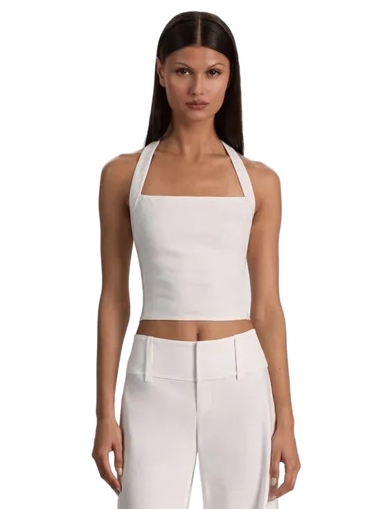 FIONA LINEN HALTER TOP
