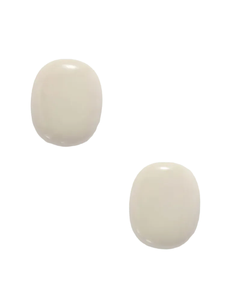 Blowblow resin and sterling silver earrings - off-white - One Size